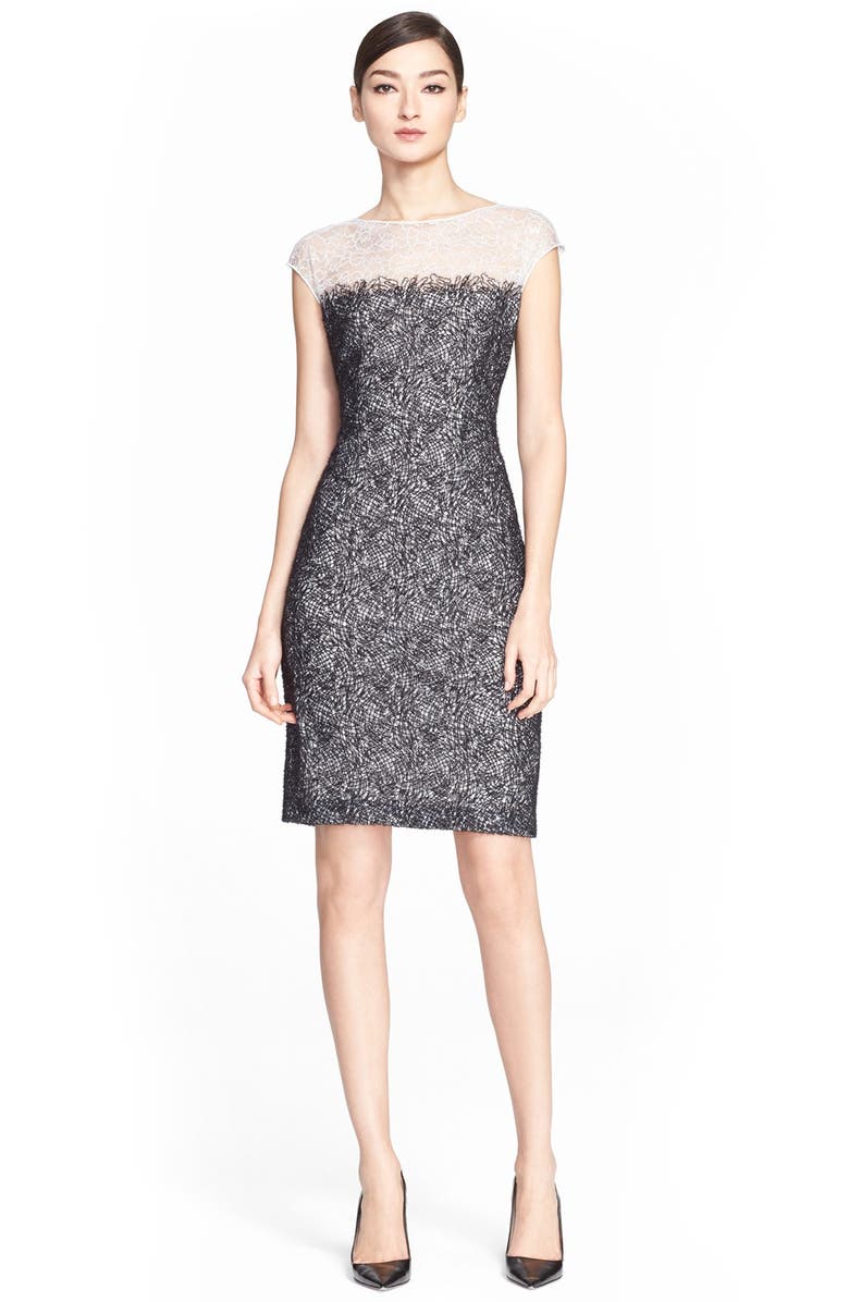 ESCADA 'Delace' Cap Sleeve Tweed Lace Dress | Nordstrom