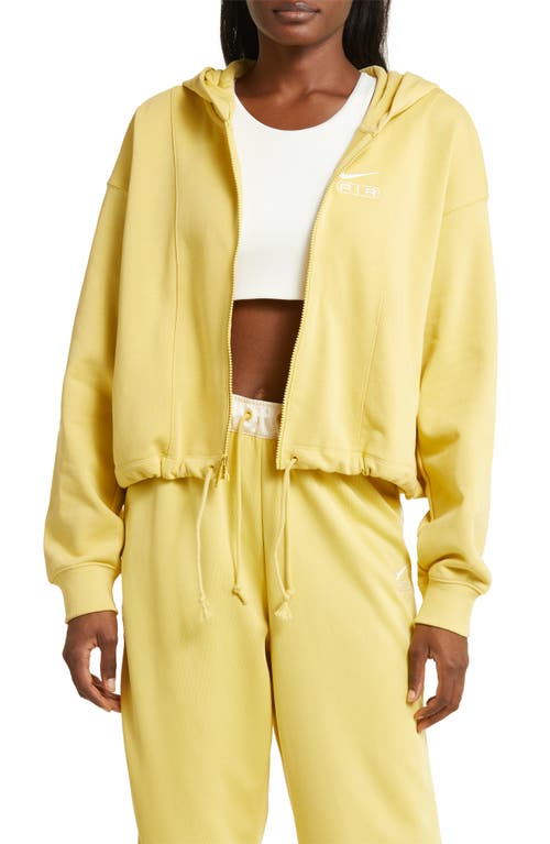 Nike Air Oversize Zip Hoodie In Yellow