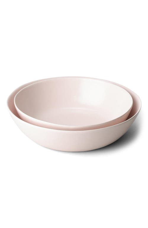 Shop Fable The Low Set Of 2 Serving Bowls In Blush Pink