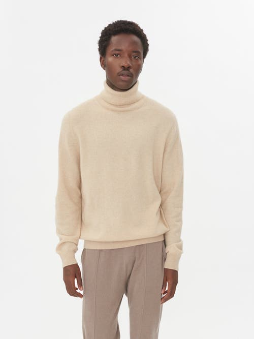 Shop Gobi Cashmere Turtle Neck In Beige