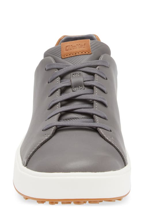 Olukai Wai'alae Waterproof Leather Golf Shoe In Stone/stone