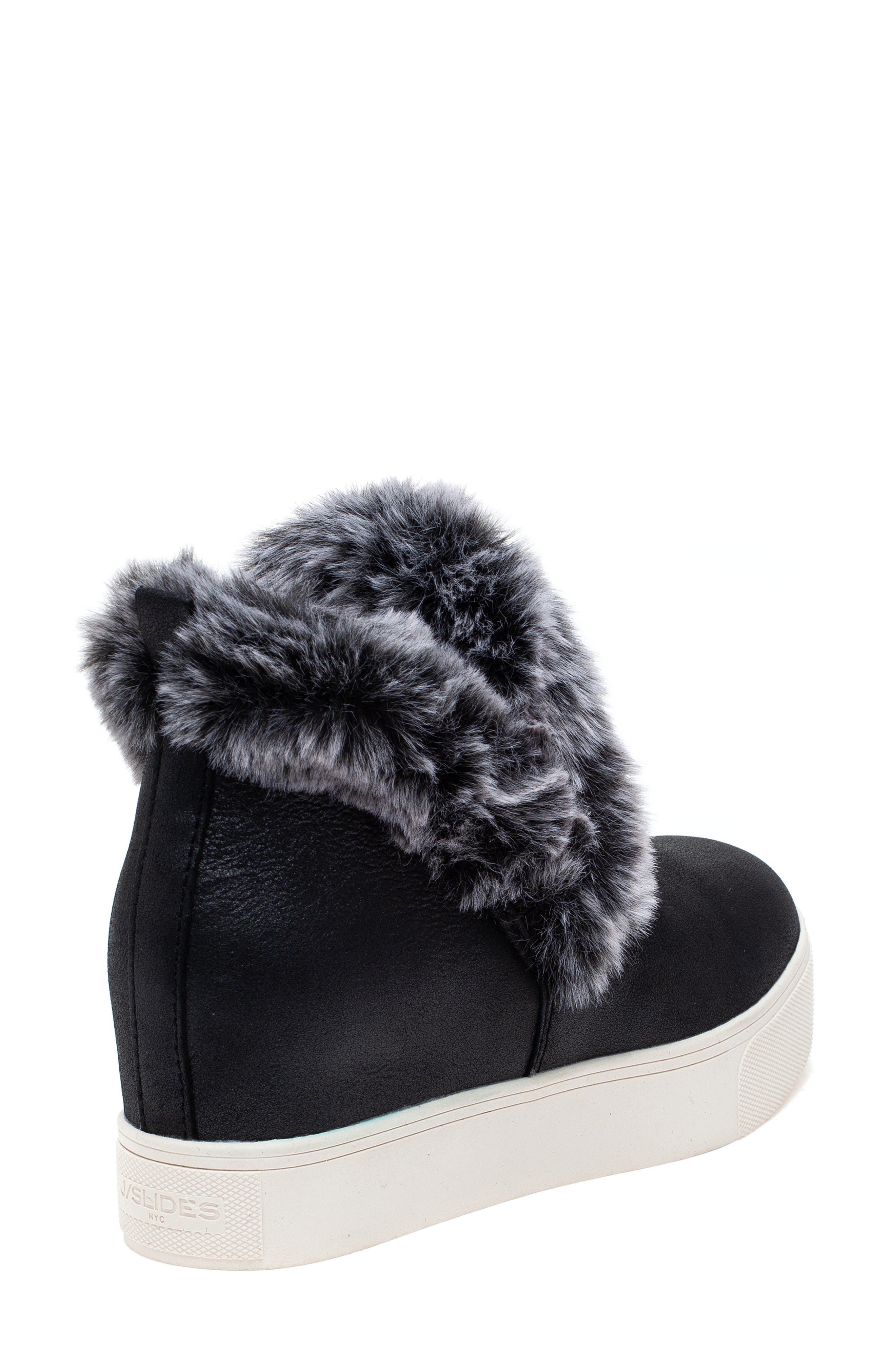 jslides fur sneakers