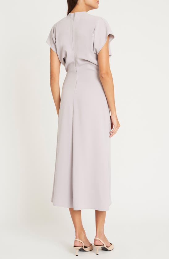 LUXELY LUXELY THEO DRAPE MIDI DRESS
