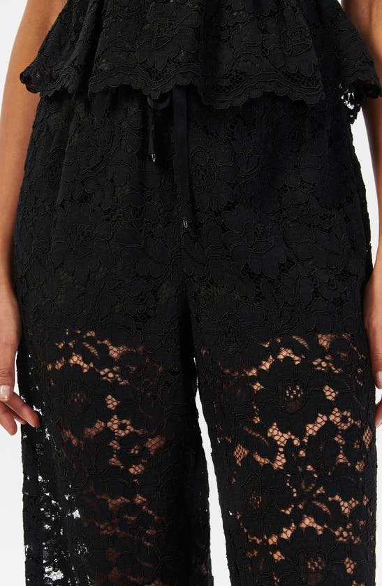 Shop Cami Nyc Dara Lace Wide Leg Pants In Black