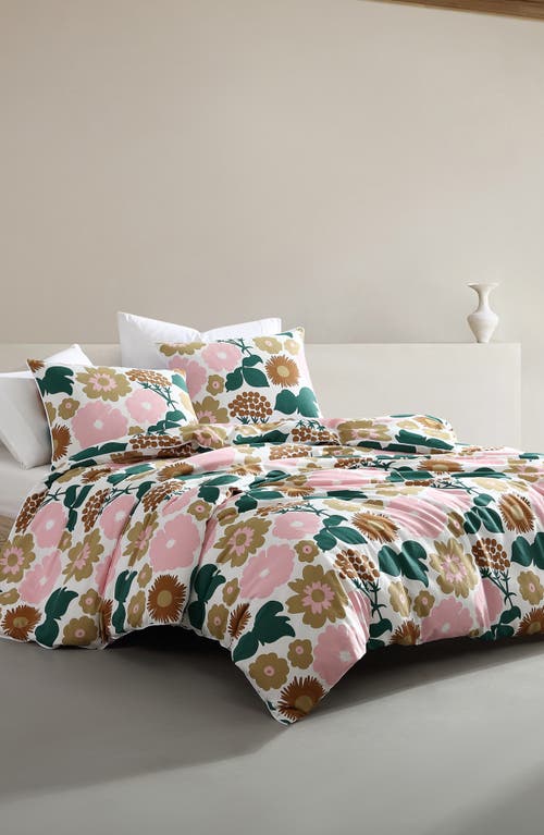 Marimekko Pieni Kukkatori Cotton Duvet Cover Set, King In Pink/beige