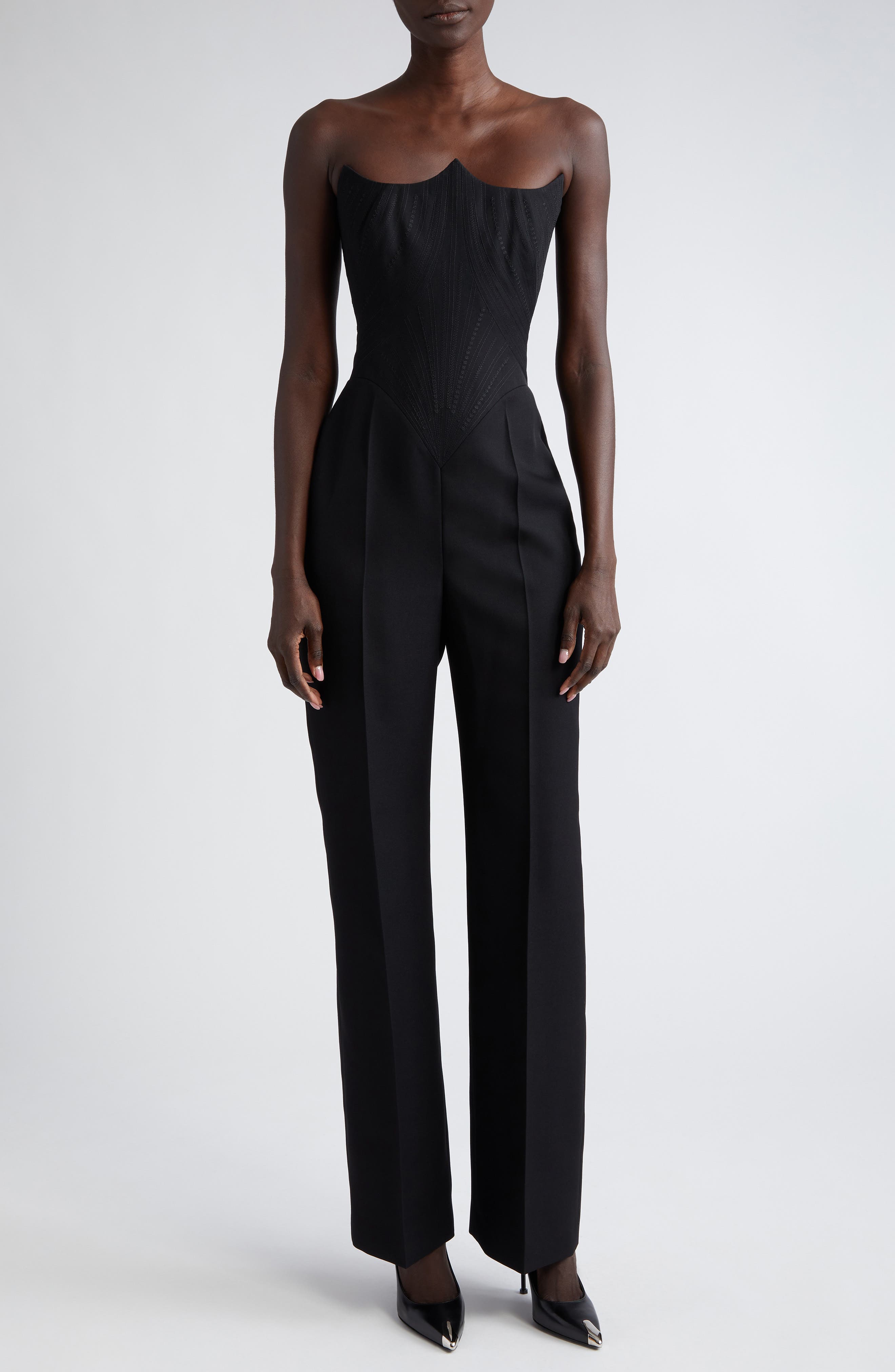 Strapless Tailored Jumpsuit