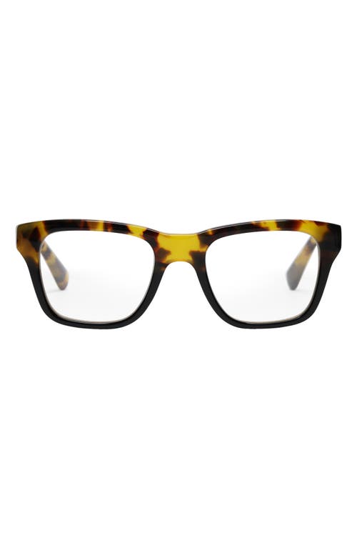 Shop Eyebobs Kvetcher 54mm Square Reading Glasses In Tortoise/black/clear