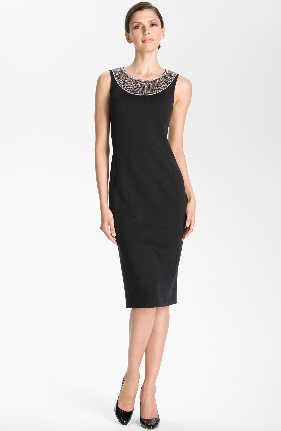 St. John Collection Beaded Milano Knit Dress Nordstrom