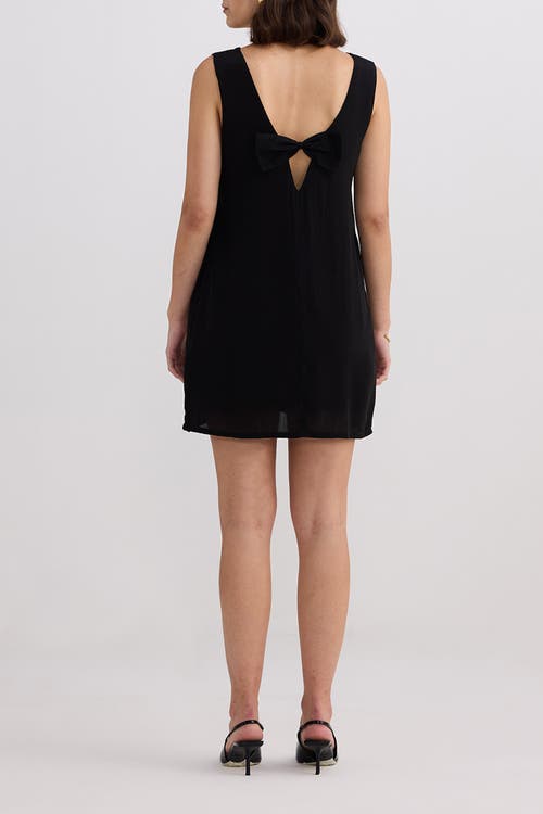 Reistor Midnight Muse V-neck Short Dress In Black