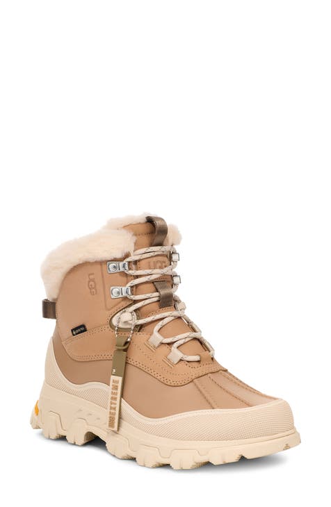 Beige hiking boots hotsell