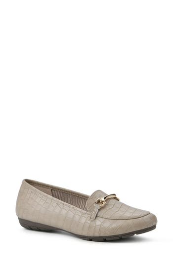 Cliffs By White Mountain Glowing Bit Loafer In Taupe/croco/print