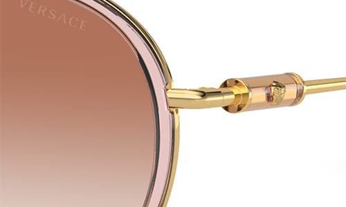 Shop Versace 60mm Pilot Sunglasses In Pink Grad