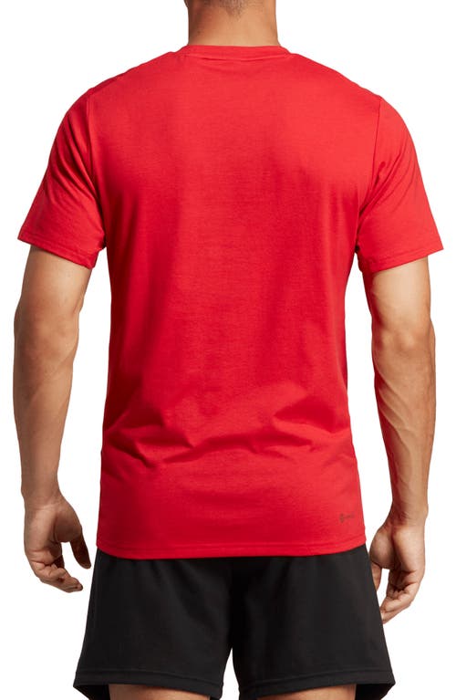 Shop Adidas Originals Adidas Feel Ready Training T-shirt In Better Scarlet/black