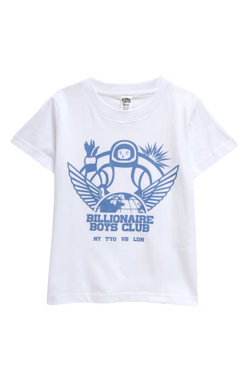 Shop Billionaire Boys Club Kids' Captain Graphic T-shirt In White