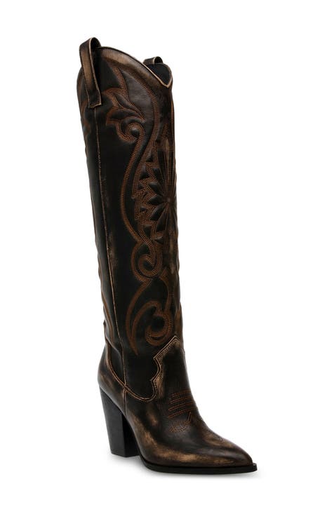 Leather Boots – Black Knee High Leather Boots For Women