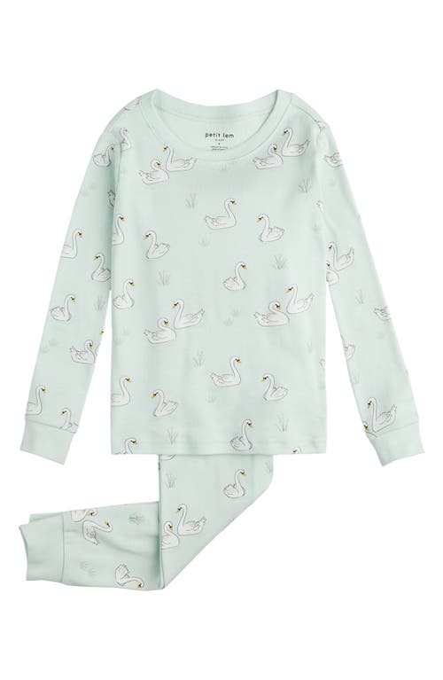 Petit Lem Kids' Print Organic Cotton Fitted Two-Piece Pajamas at Nordstrom,