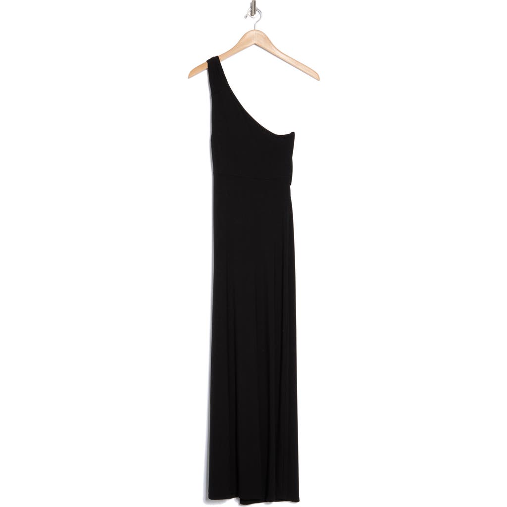 Go Couture One Shoulder Maxi Dress In Black