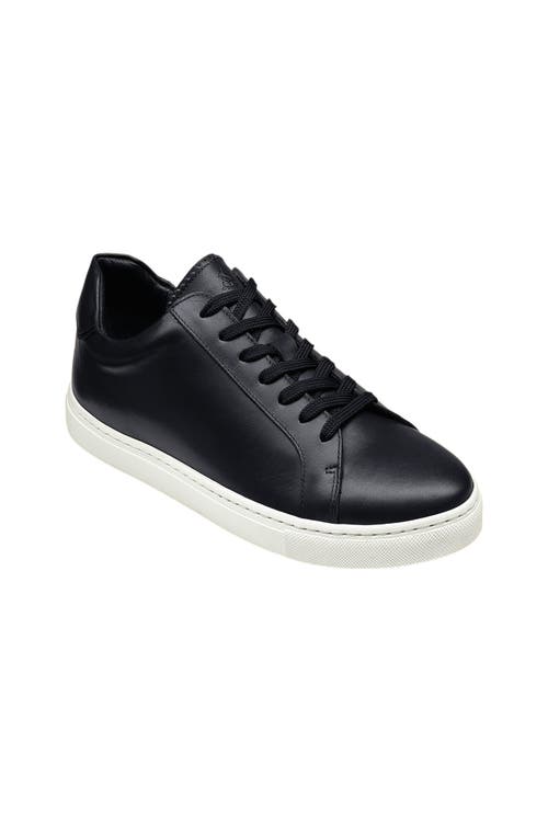 Leather Sneaker in Navy