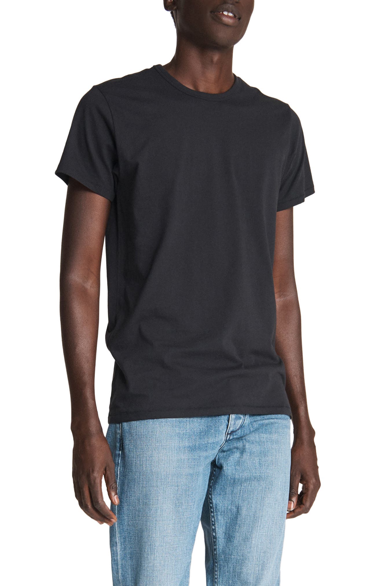 rag & bone Principle Base T-Shirt in Black at Nordstrom, Size Medium