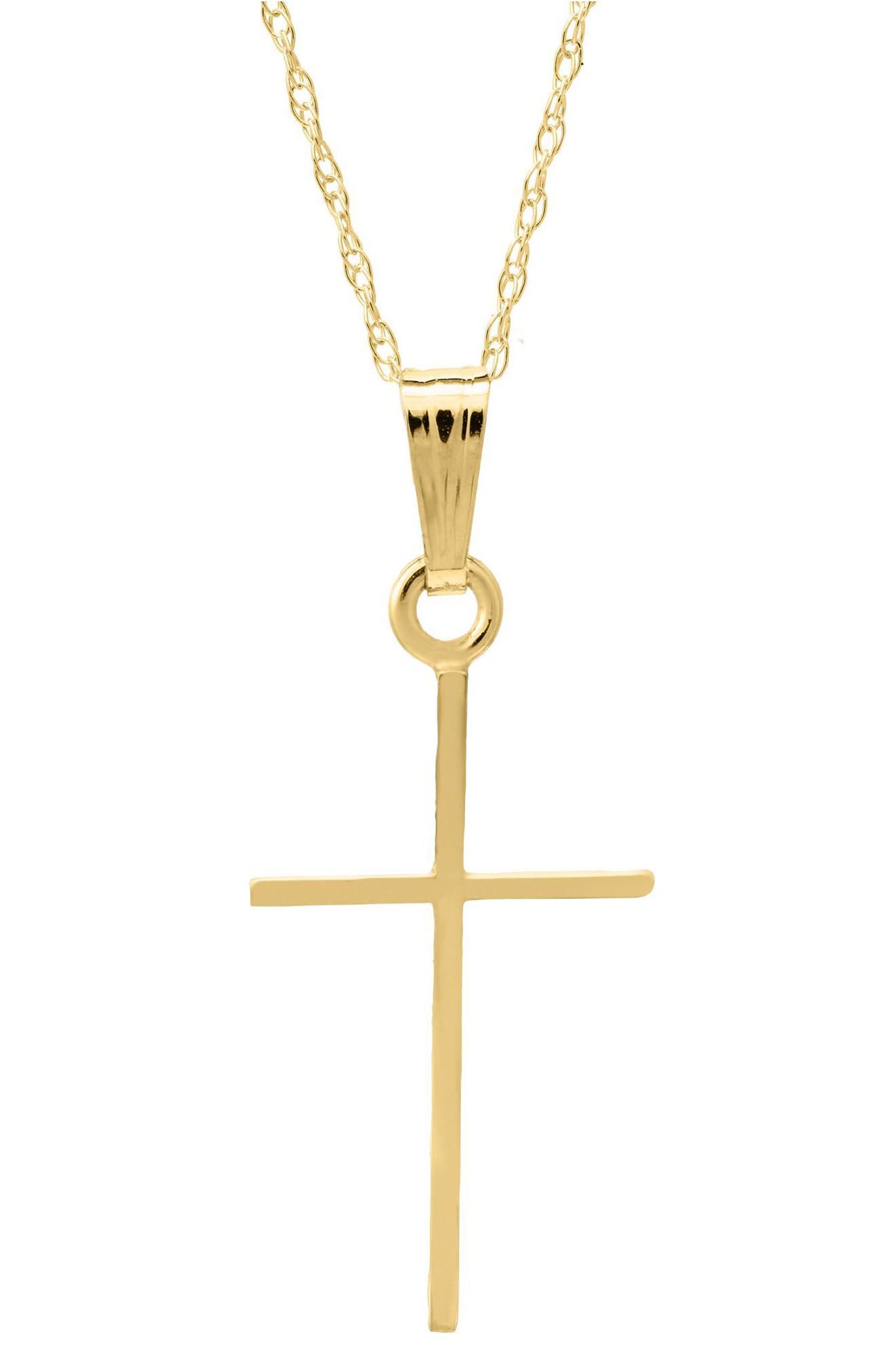 baby girl gold cross necklace