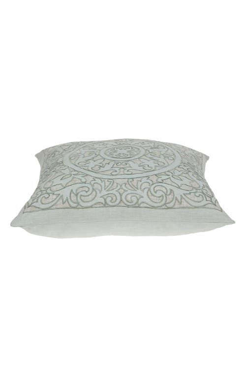 Parkland Collection Fleura Embroidered Throw Pillow In Beige