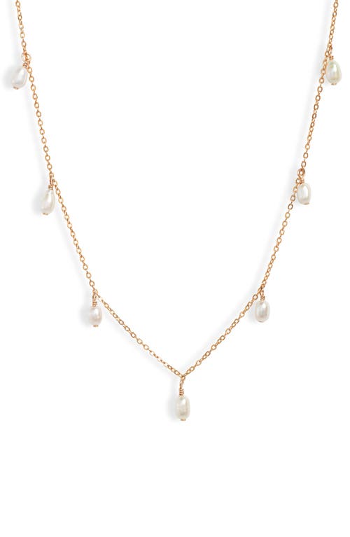 Set & Stones Meri Freshwater Pearl Chain Necklace in Gold at Nordstrom, Size 15