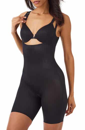 ASSETS by SPANX Women's Flawless Finish Strapless Cupped Midthigh Bodysuit  - Black M 1 ct