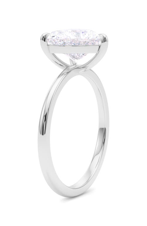 Hautecarat Heart Cut Lab Created Diamond 18k Gold Ring In 18k White Gold