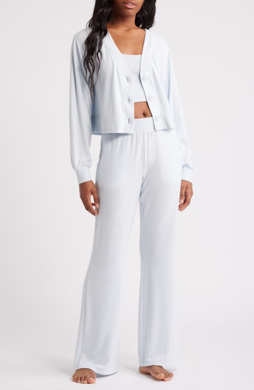 Open Edit Cozy Rib 3-piece Lounge Set In Blue Air Marl