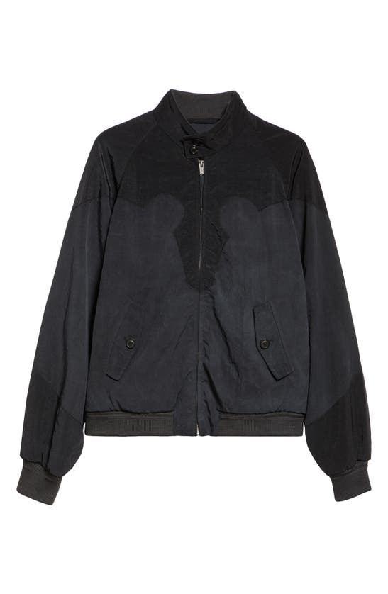 Shop Maison Margiela Décortiqué Nylon Bomber Jacket In Charcoal