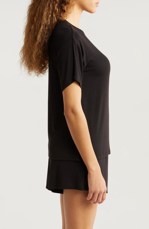 Nordstrom Moonlight Easy Rib Short Pajamas In Black