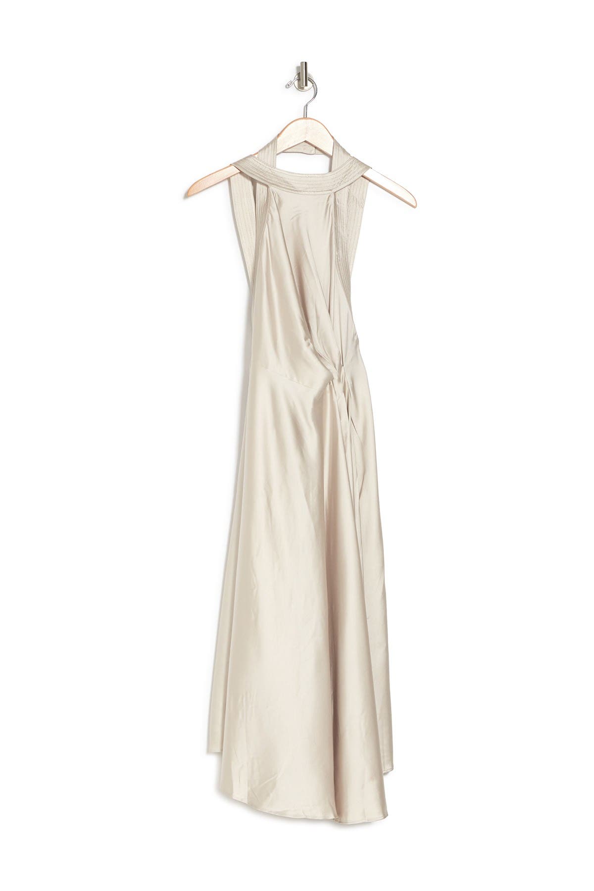 Reiss Rita Open Back Maxi Dress In Silver