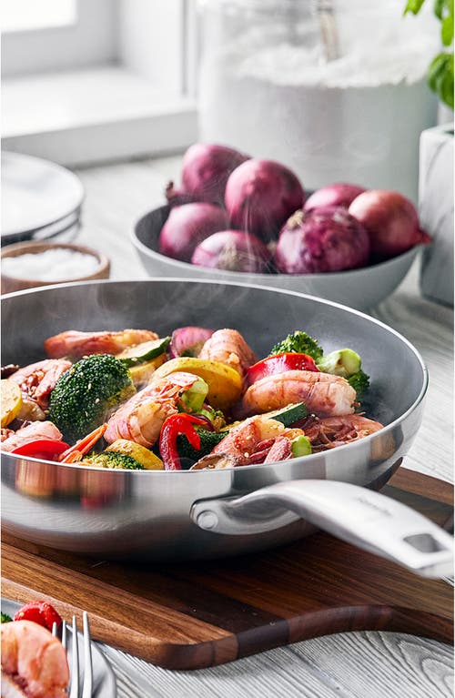 Greenpan Chatham Anodized Stainless Ceramic Nonstick Wok In Stainless Steel