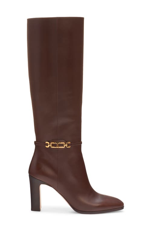 Tom Ford Whitney Knee High Boot In Saddle Brown