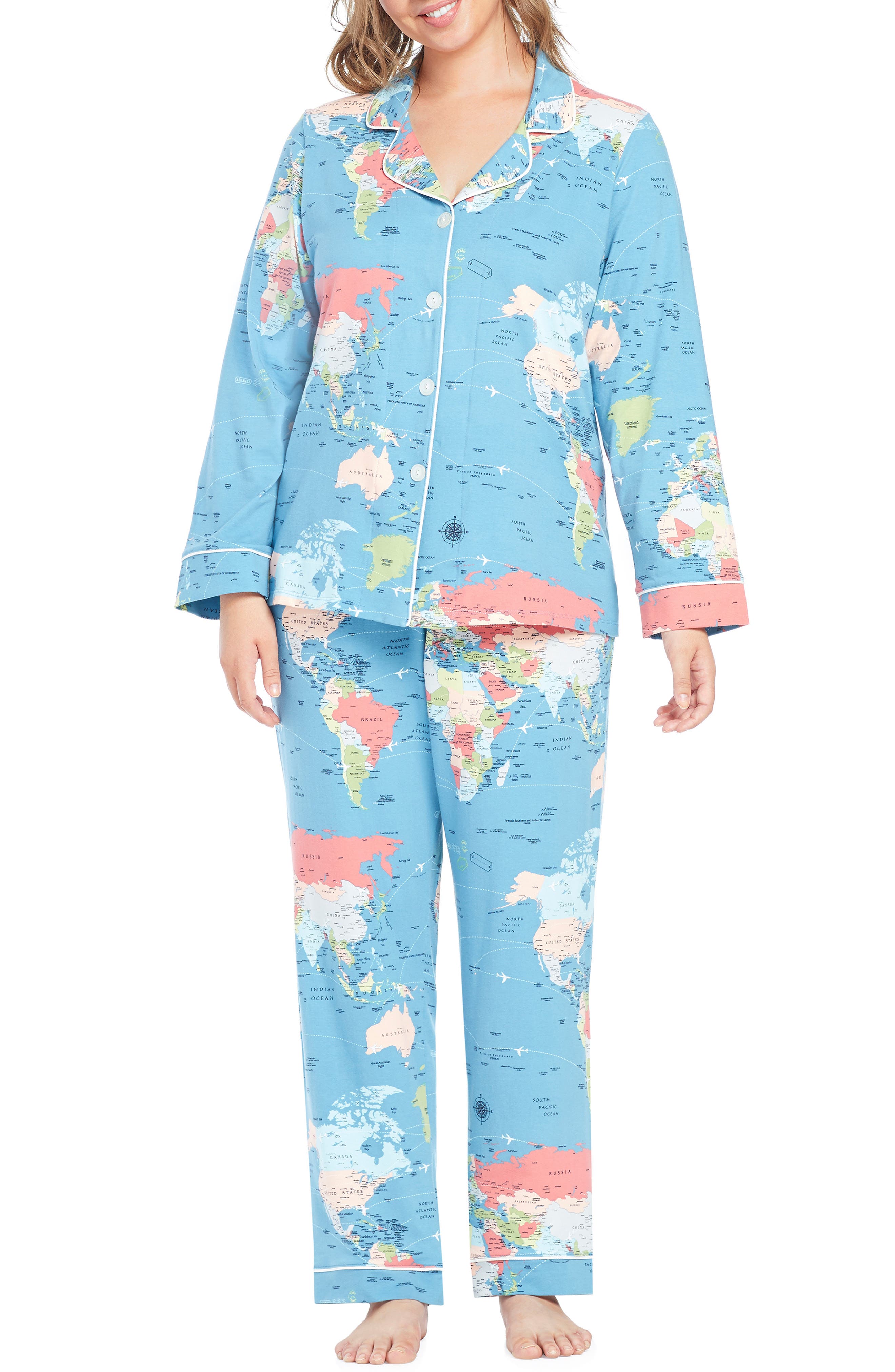 Plus Size Bedhead Classic Print Pajamas, Blue