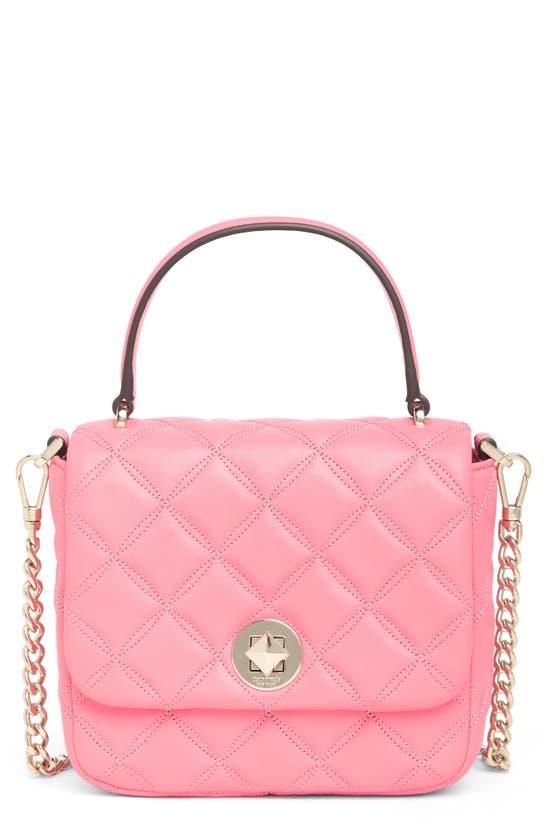 Kate Spade Natalia Quilted Square Crossbody Bag In Bright Blush