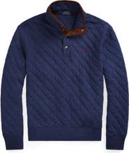 Polo Ralph Lauren Quilted Double Knit Quarter Snap Pullover