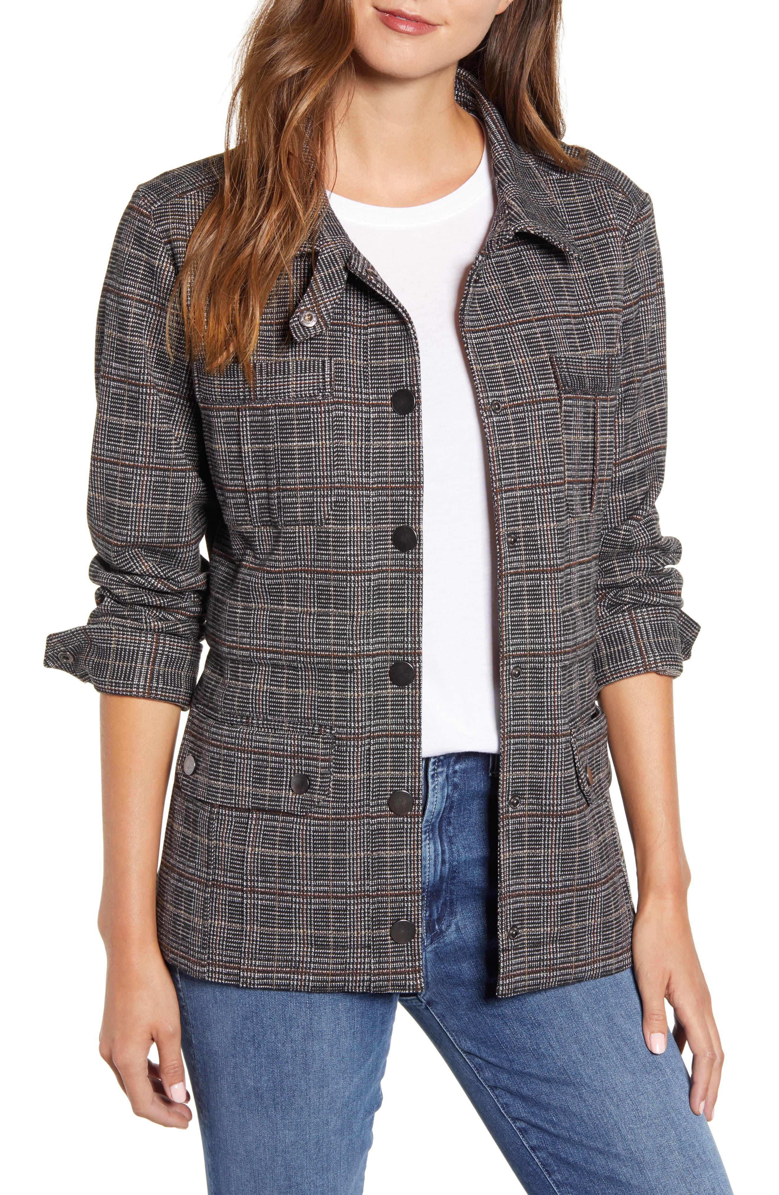 Wit & Wisdom Plaid Military Jacket (Nordstrom Exclusive) Nordstrom