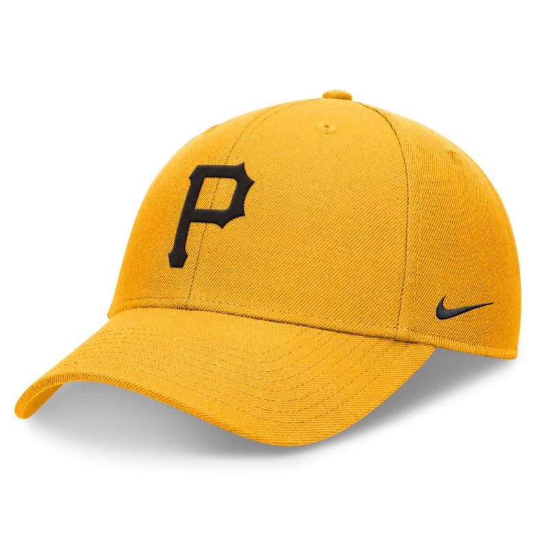 Nike Gold Pittsburgh Pirates Evergreen Club Performance Adjustable Hat In Yellow