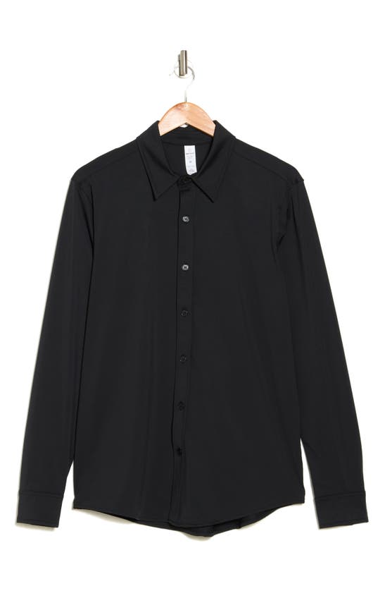 Shop 90 Degree By Reflex Phoenix Ultimate Performance Button-up Shirt In Black