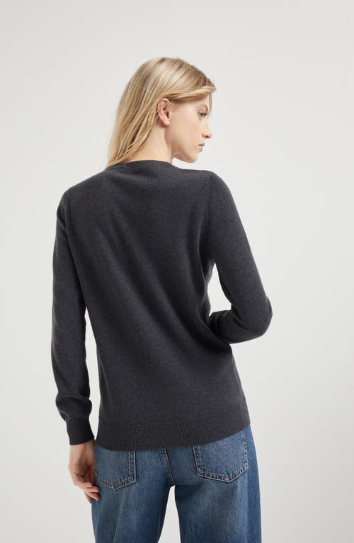 Shop Brunello Cucinelli Cashmere Sweater In Anthracite