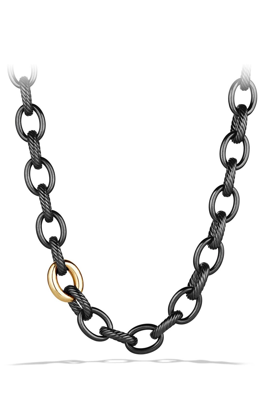 David Yurman 'Oval' ExtraLarge Link Necklace with Gold Nordstrom