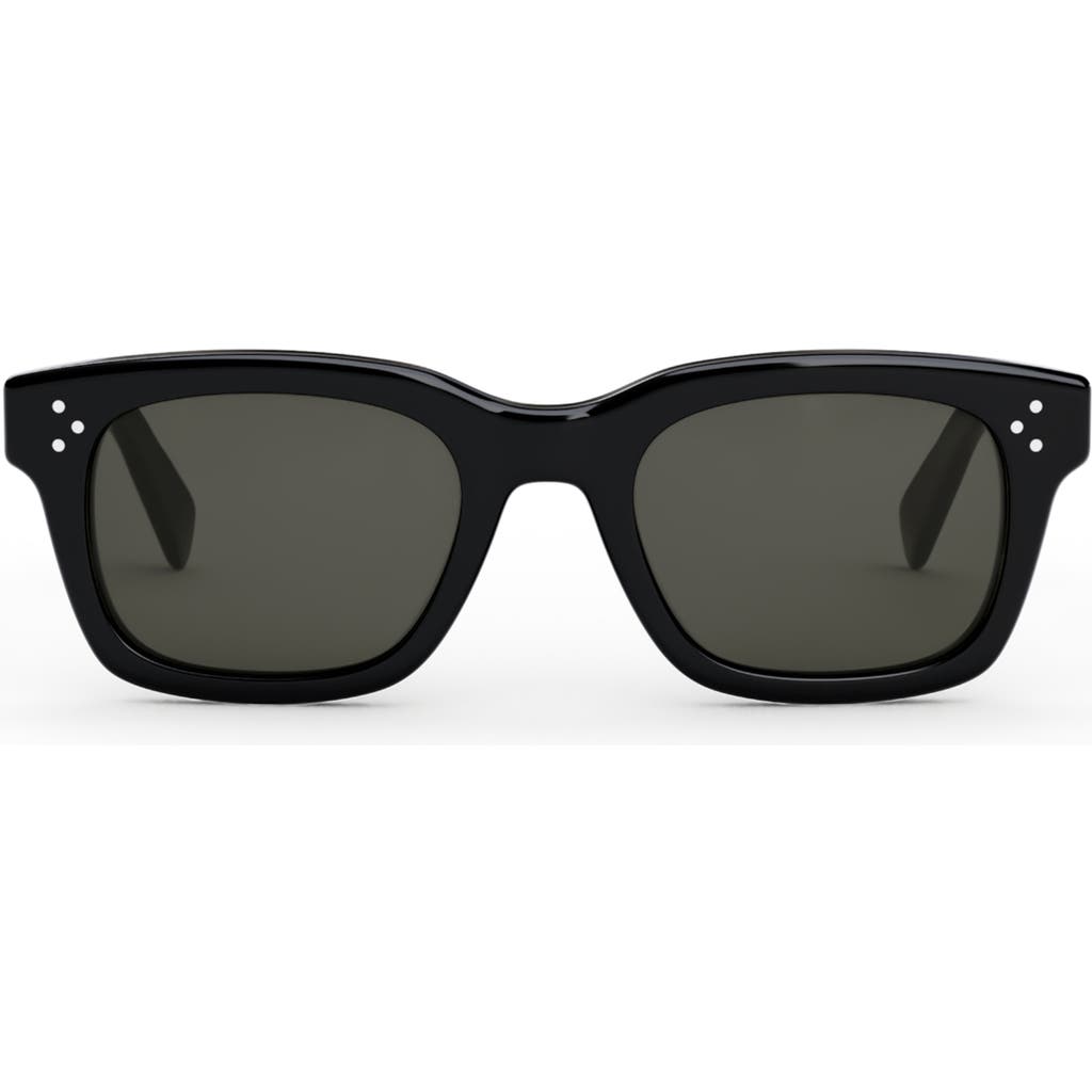 Celine Bold 3 Dots 50mm Square Sunglasses In Gray