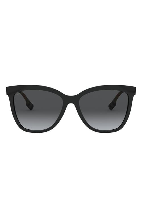 EAN 8056597167109 product image for burberry 56mm Polarized Square Sunglasses in Black/Black Gradient at Nordstrom | upcitemdb.com