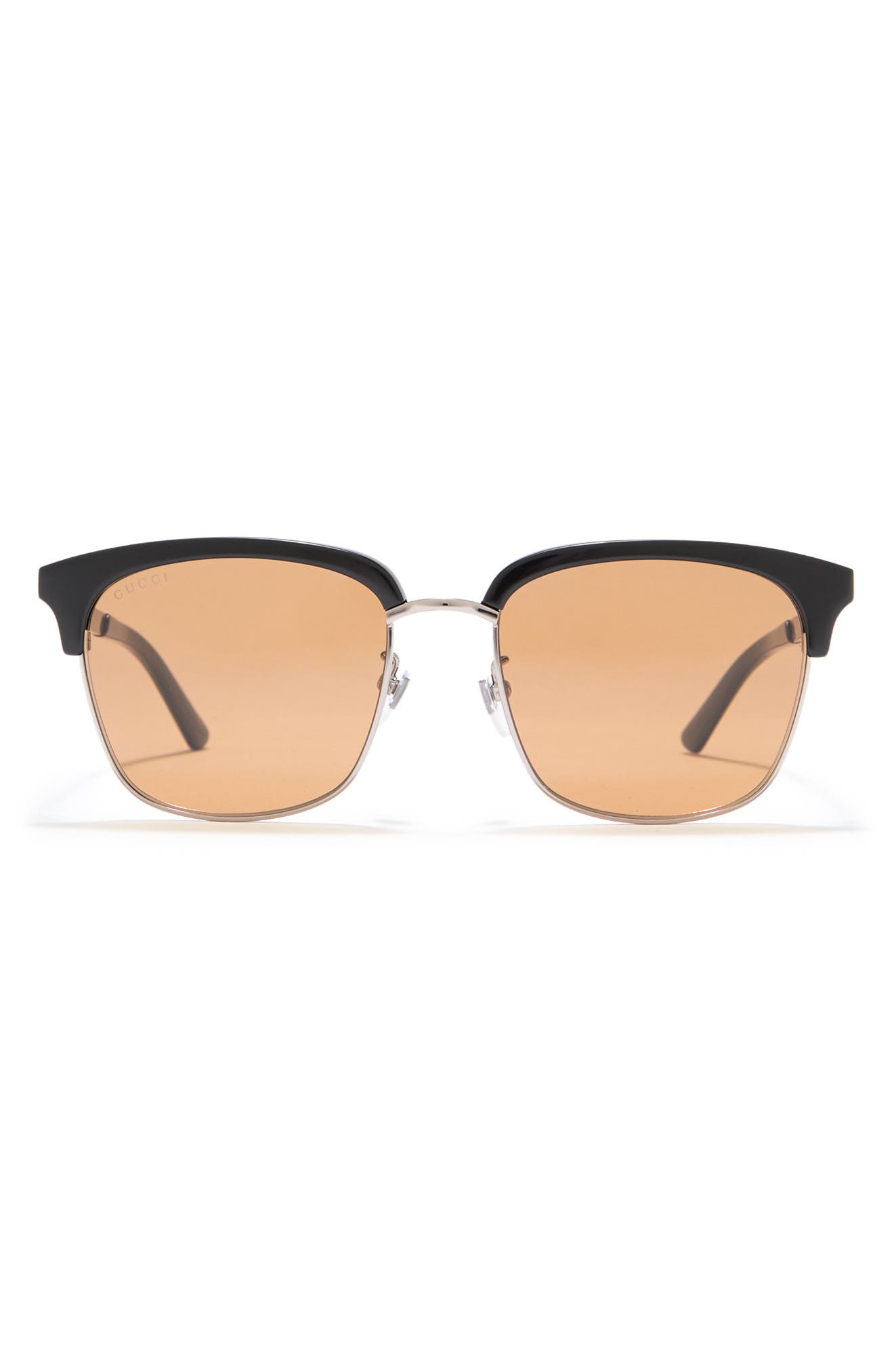 gucci 55mm brow bar sunglasses