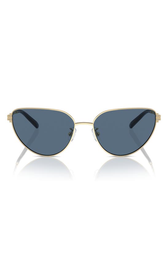 Tory Burch 56mm Cat Eye Sunglasses In Lt Gold