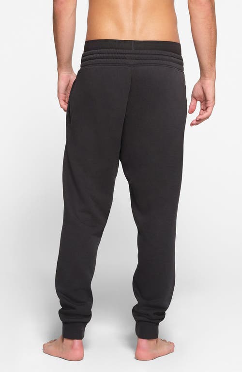 Skims Tapered Fit Cotton Blend Joggers In Washed Onyx