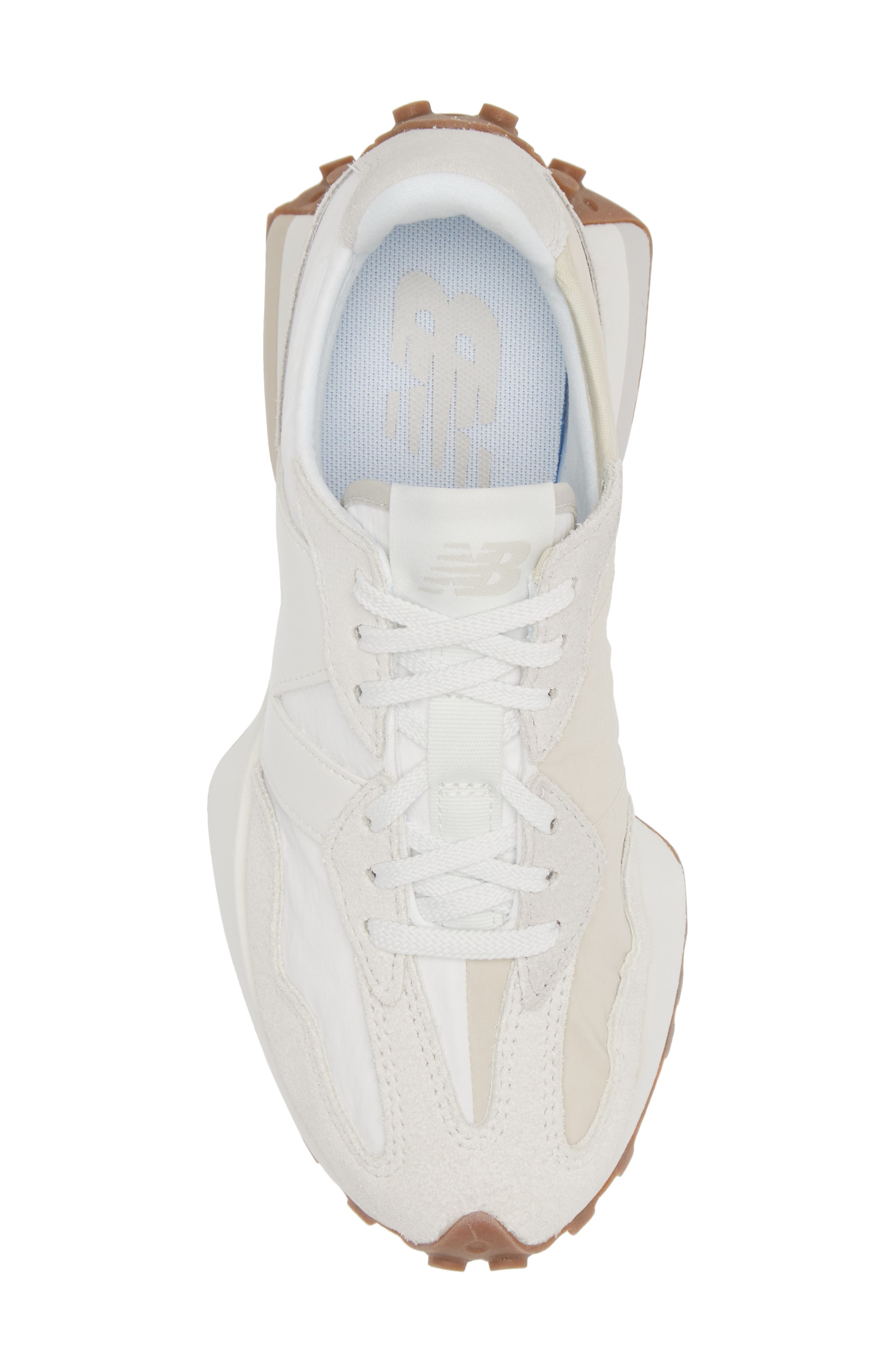 New Balance 327 Beige White Gum Sneakers - Farfetch