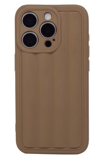 Auramma Roman Stripes Iphone 14 Pro Case In Coffee