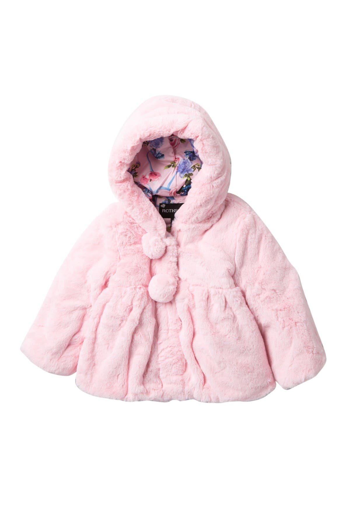teddy faux fur hooded jacket